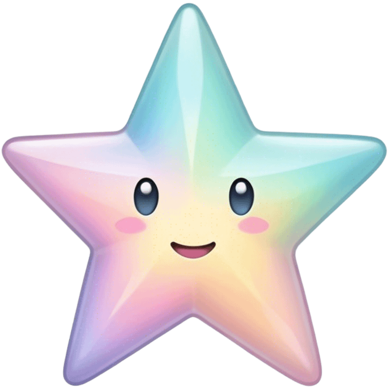 Pastel transparent star emoji