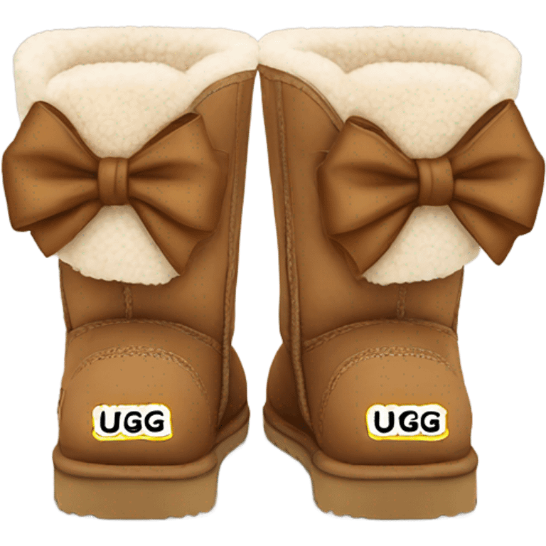 Cute Ugg boots with bows  emoji