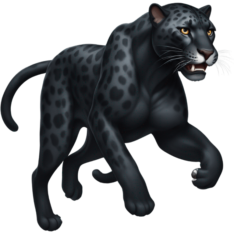 black running jaguar emoji