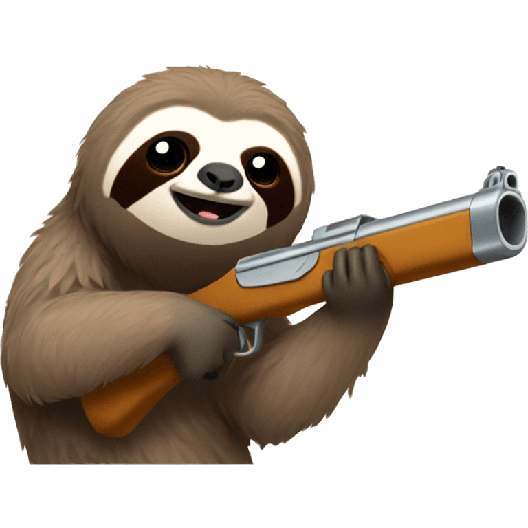 Shooing sloth emoji