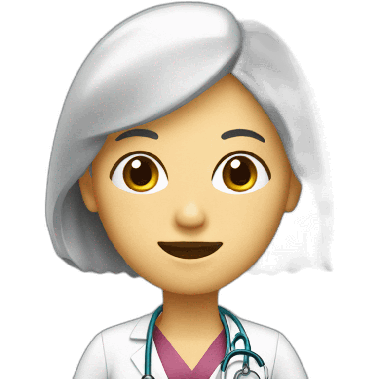 Doctora con celular emoji