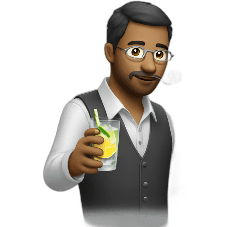 programmer drinking gin tonic emoji