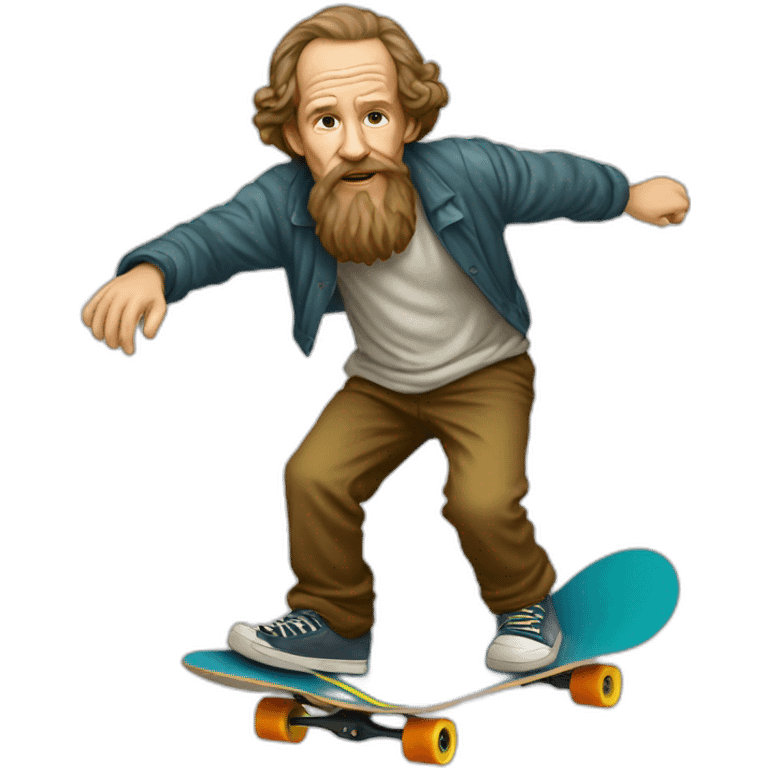 leo tolstoy skateboarding emoji