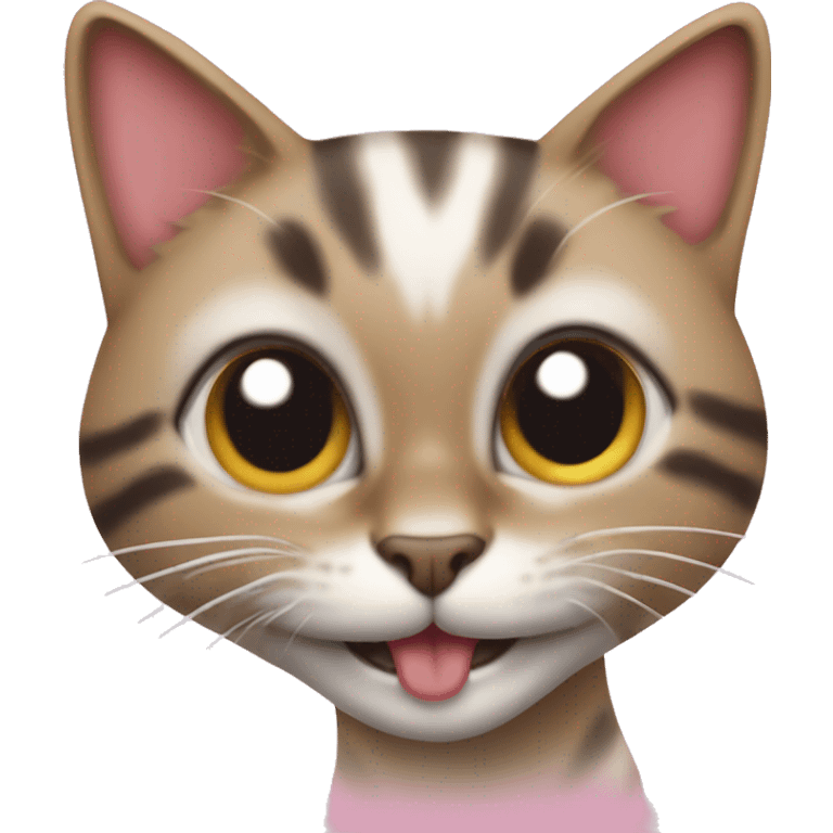 playful cat sticking out tongue emoji