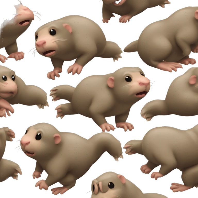 Mole rat beats donkey kong emoji