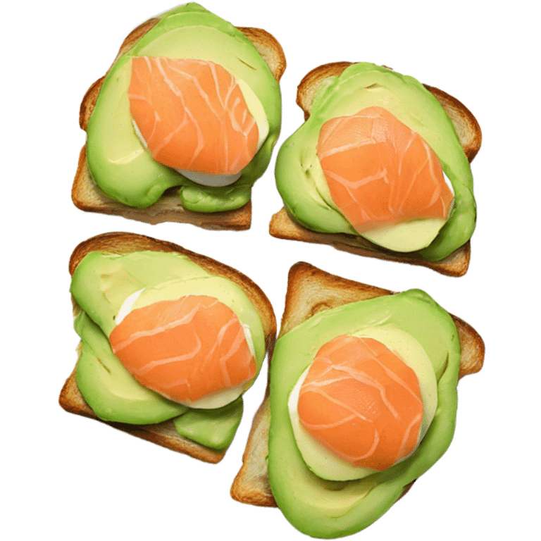 avocado toast with smoked salmon  emoji