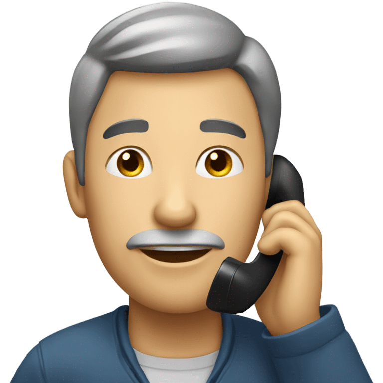 man calling on phone emoji