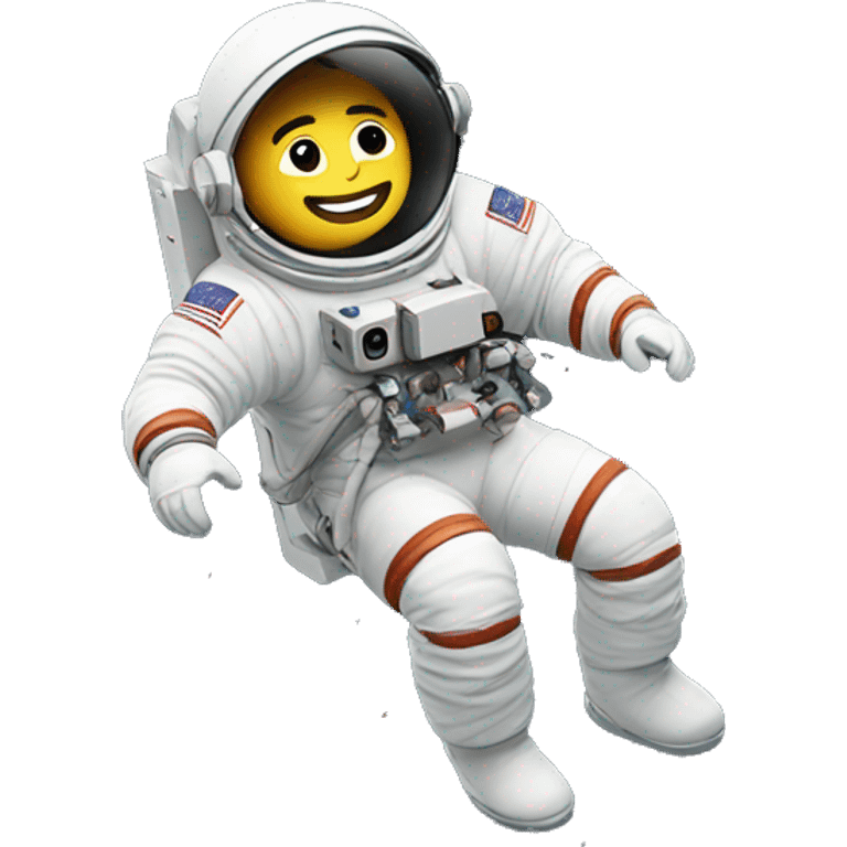 astronaut floating in space with Philippine emoji