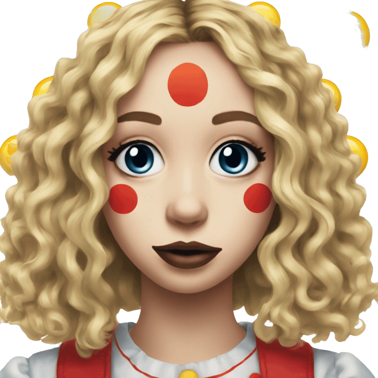 Sydney Sweeney with clown makeup emoji