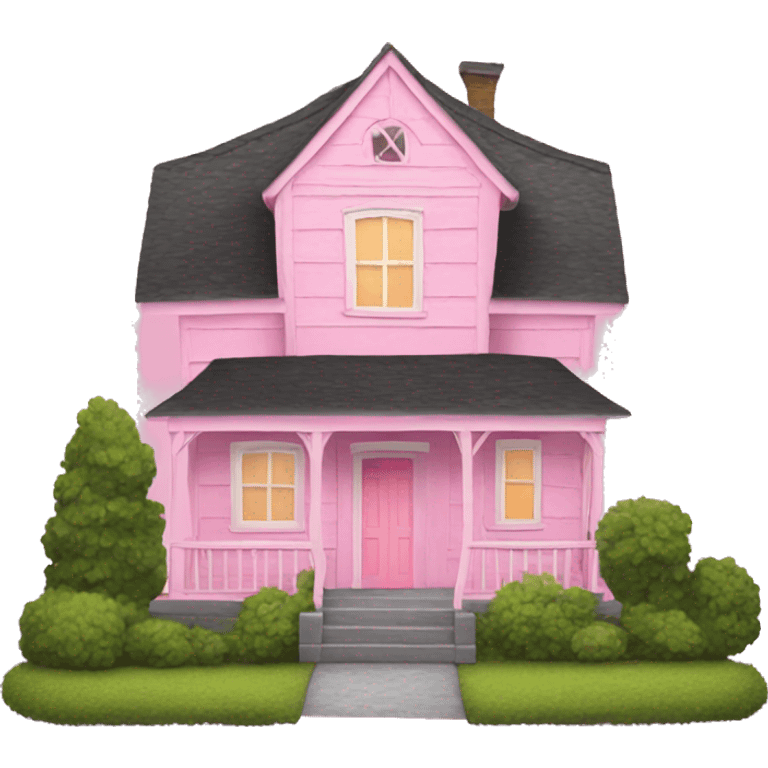 Pink house emoji