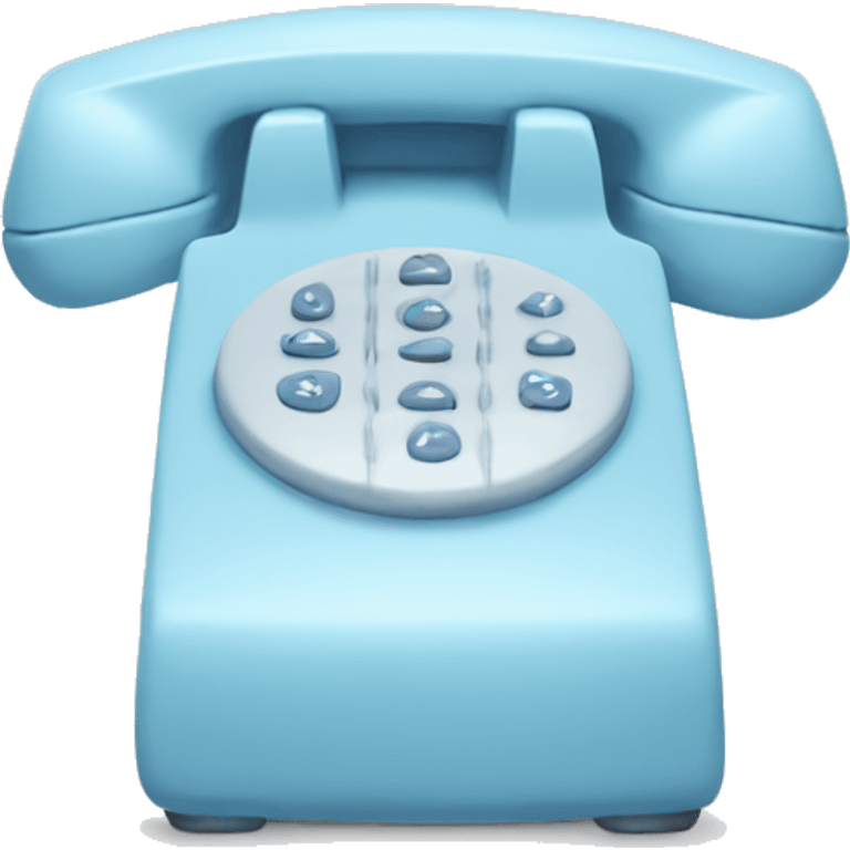 pastel blue phone emoji