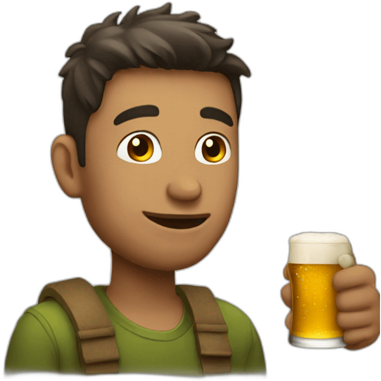 Man drink beer emoji