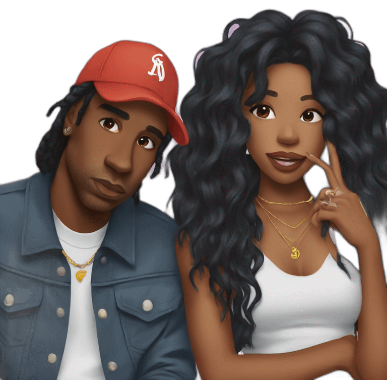 sza and travis scott emoji