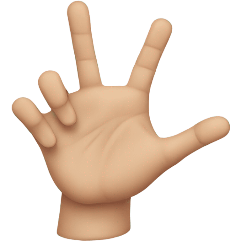 A Hand with 4 1/2 fingers and the thumb  emoji