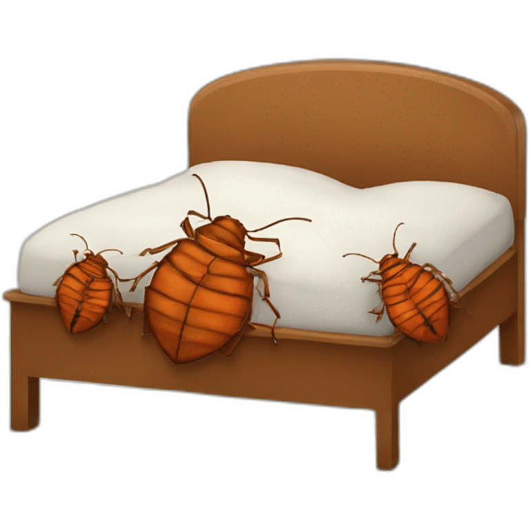 Bed bugs sleeping on your bed emoji