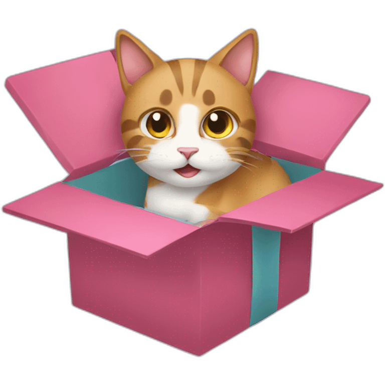 cat in gift box emoji