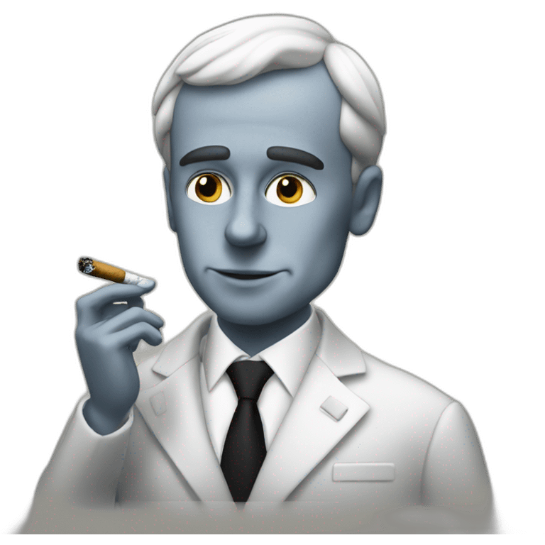 Macron smoking emoji