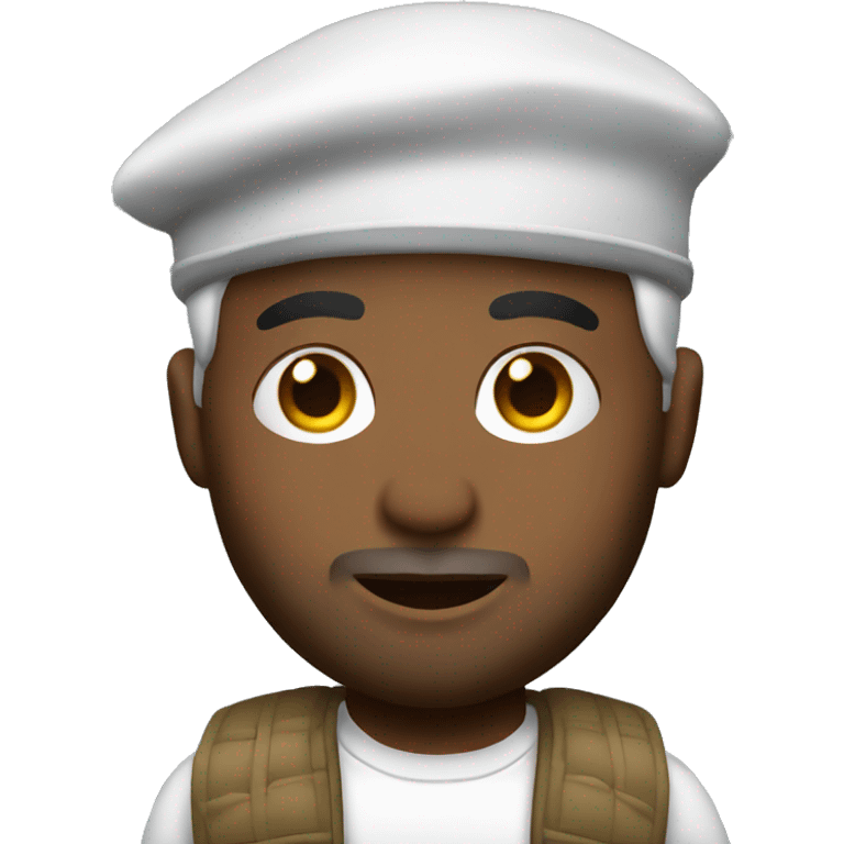 white DJ with beret emoji