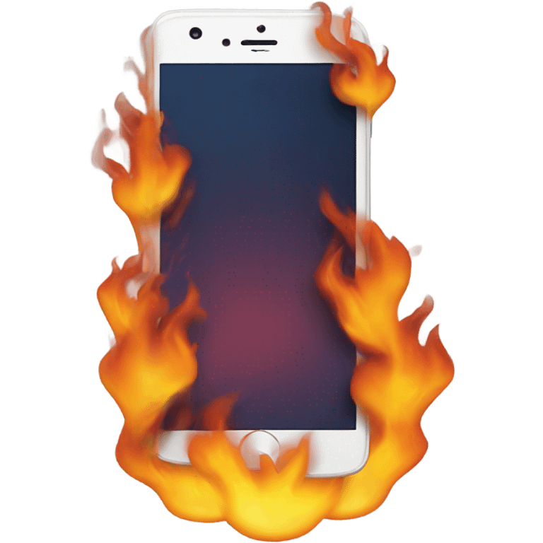 burning phone emoji