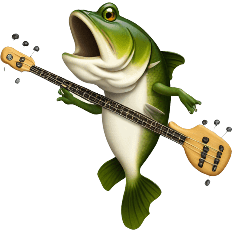 bass with legs on land  emoji