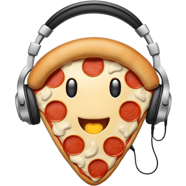 pizza with headphones emoji