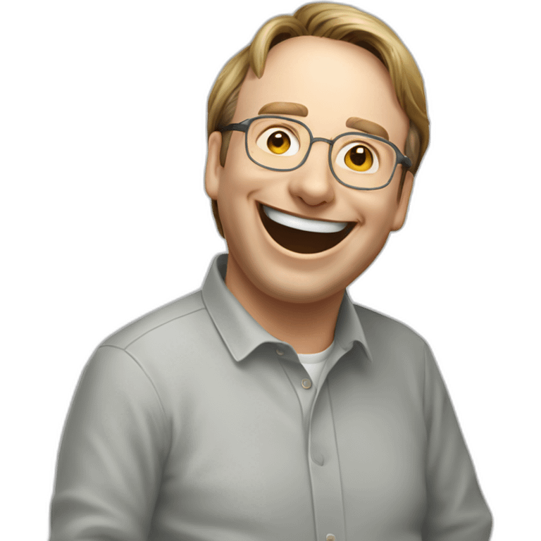 linus torvalds laughing emoji