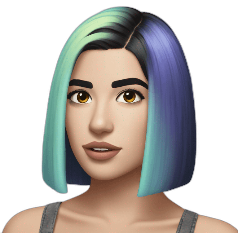 Dua lipa 2 color hair emoji