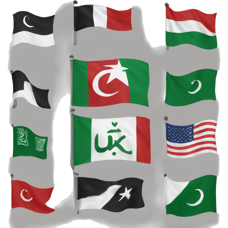 flag with kalima e shahadah emoji