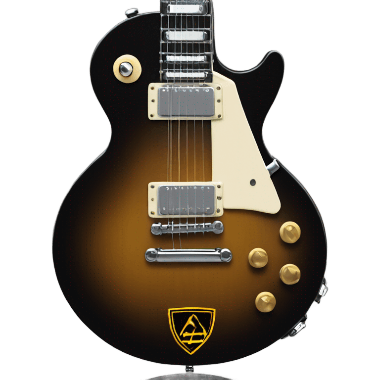 A black Gibson guitar les Paul emoji