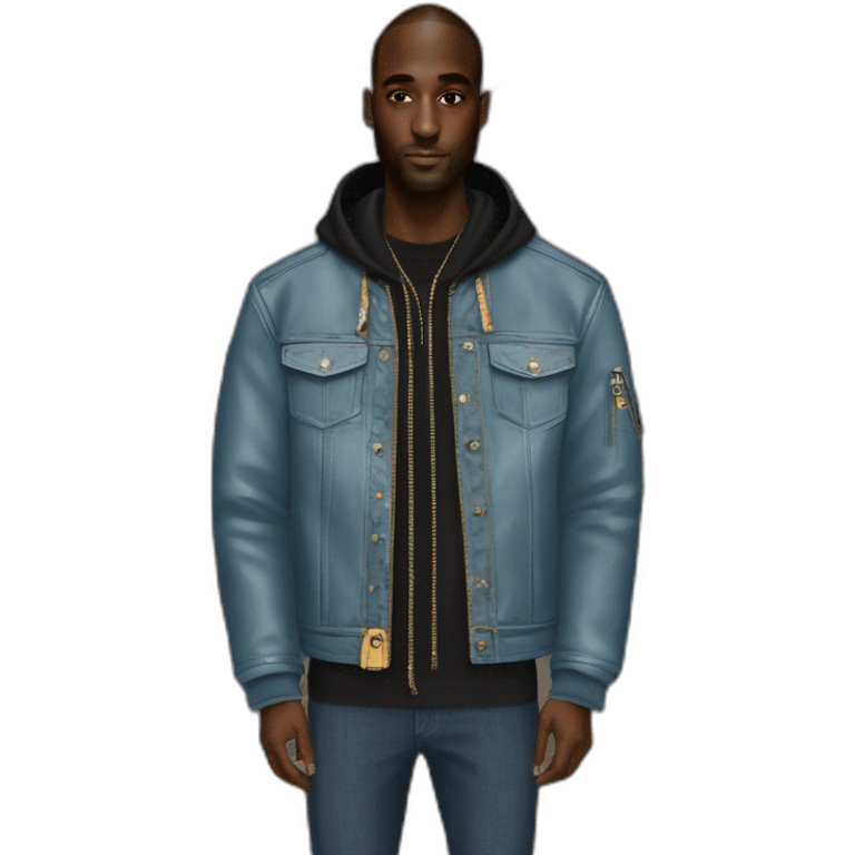 Virgil Abloh with louis Vuitton jacket emoji