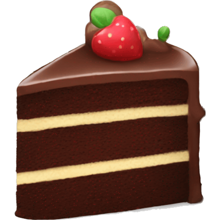 Chocolate cake ( one slice ) cute emoji