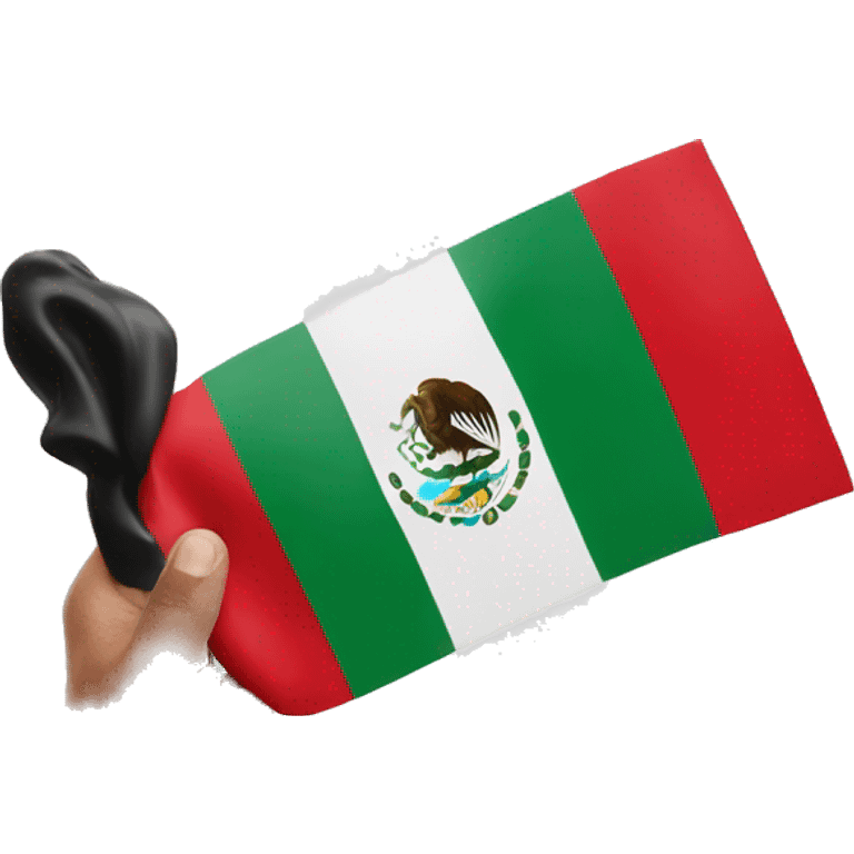 mexican flag in my hand emoji