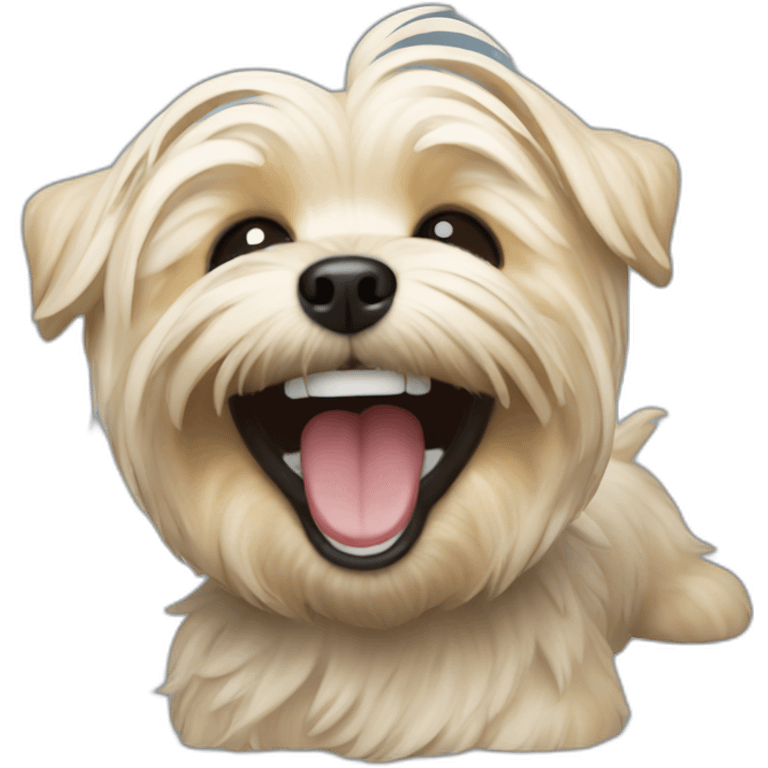 morkie laughing emoji