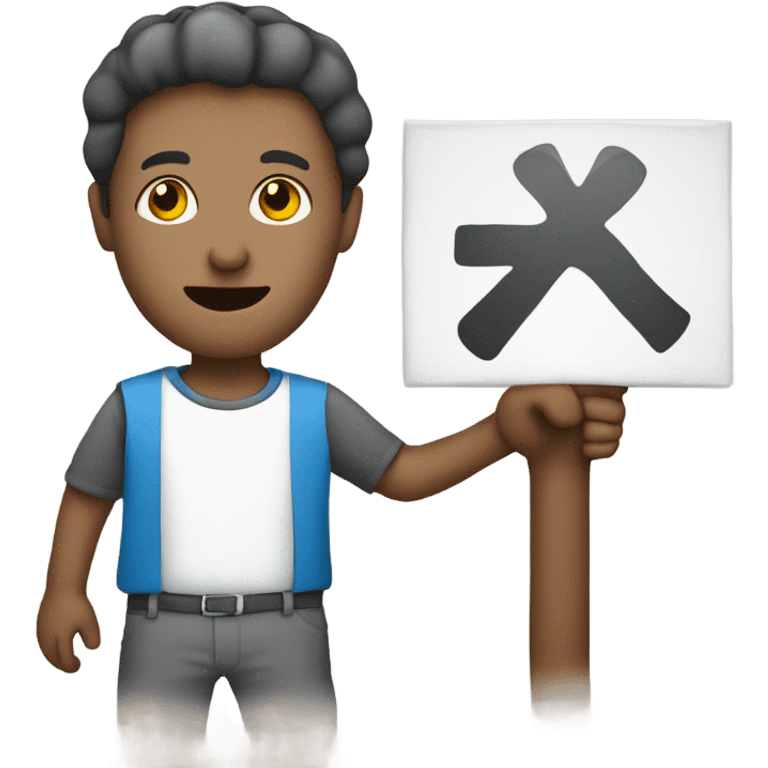 A person head with a holding a piece sign walking of imige emoji