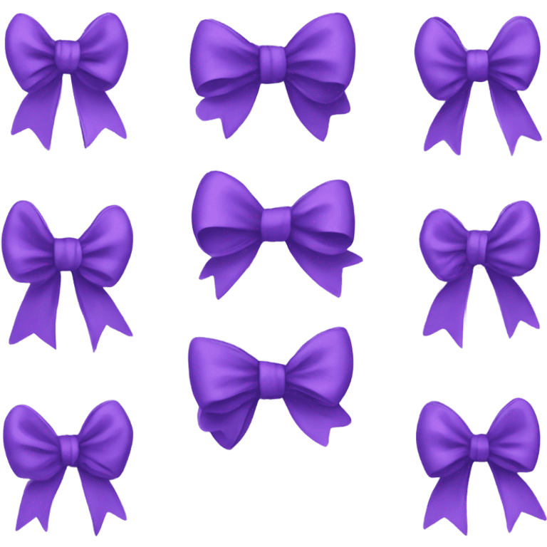 purple bows emoji