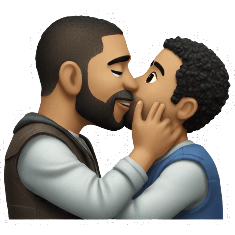 Sherk kissing drake emoji