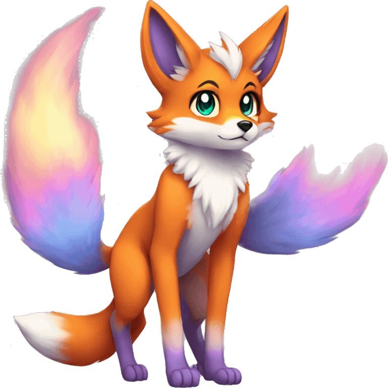 Anthro Sona Fakemon Nebula Fox Full Body emoji