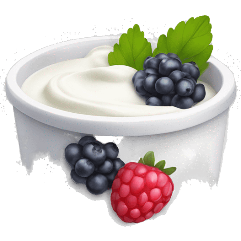 yogurt with berries emoji