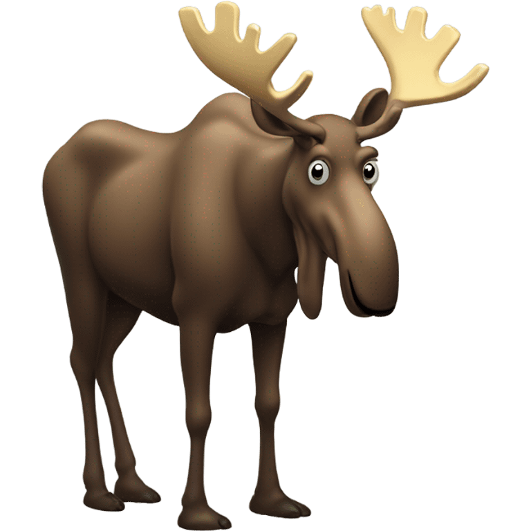 A moose in a gas leak emoji