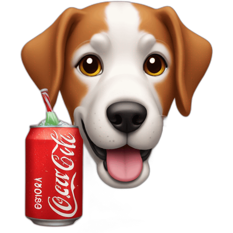 dog drinking coke emoji