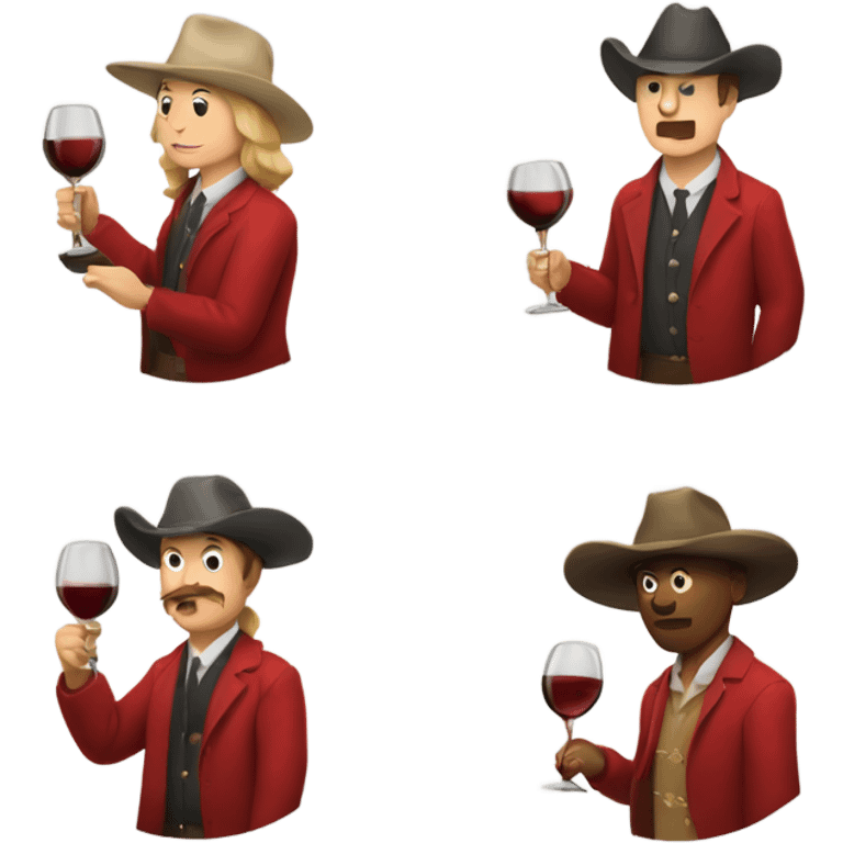 person embodying a oldschool lifestyle: hunting, bullfighting, red meat, wine emoji