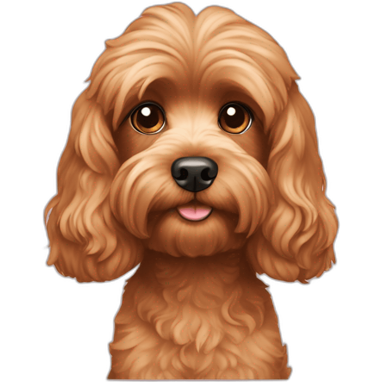 Cavoodle with straight hair emoji