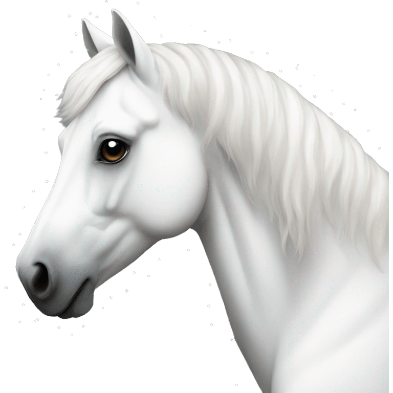 White Horse Wit black dots emoji