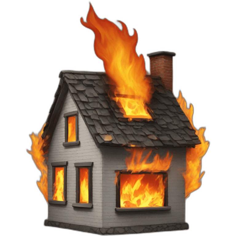 burning house emoji