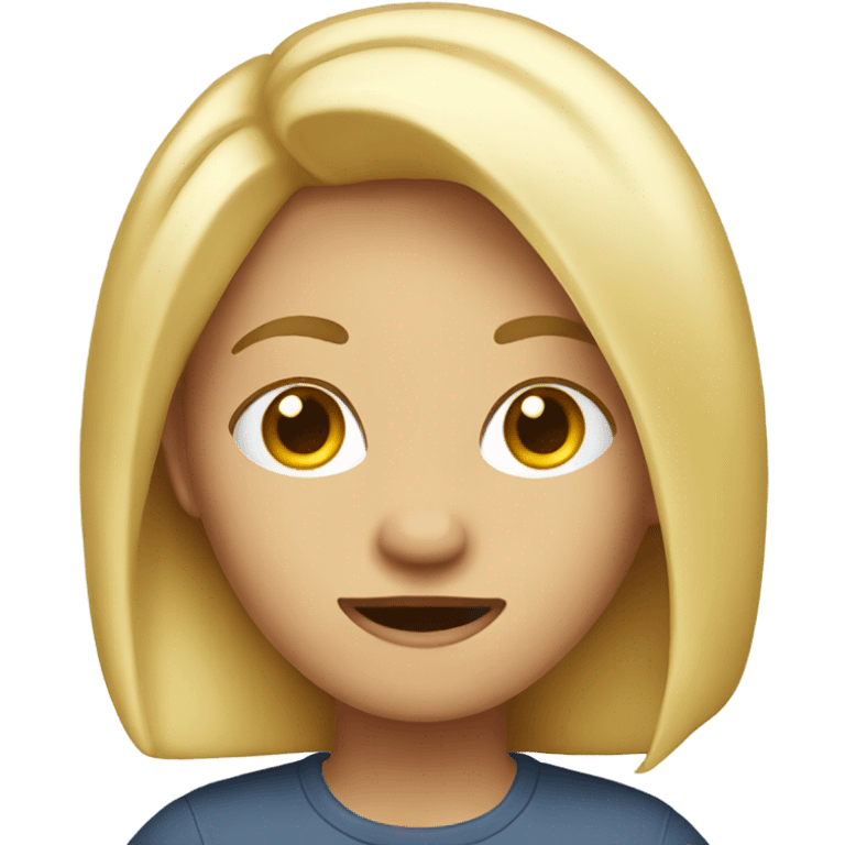 funny looking blonde emoji