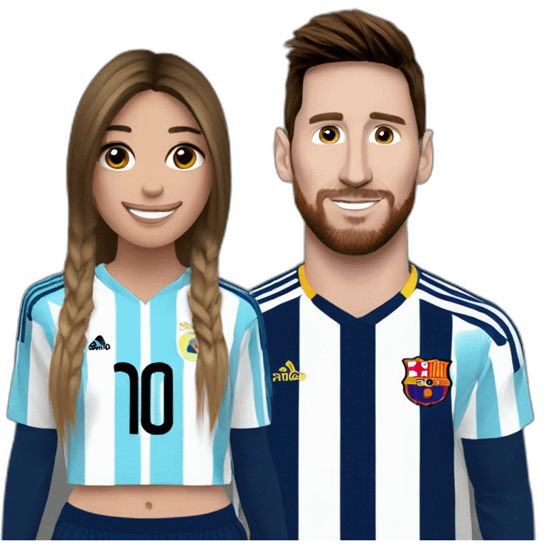 messi with georgina emoji