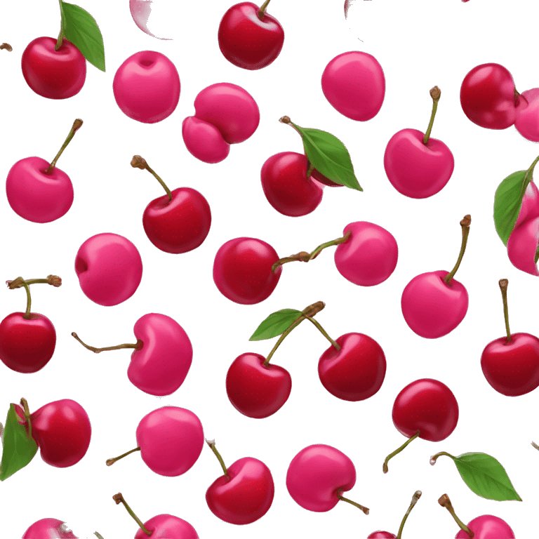 pink cherries emoji