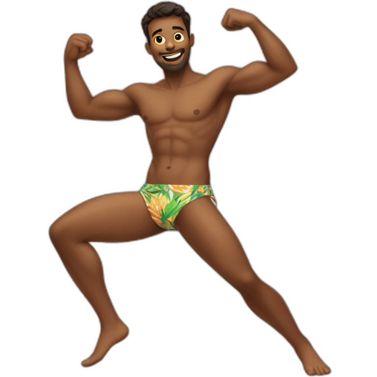 man Dancing with bikini emoji