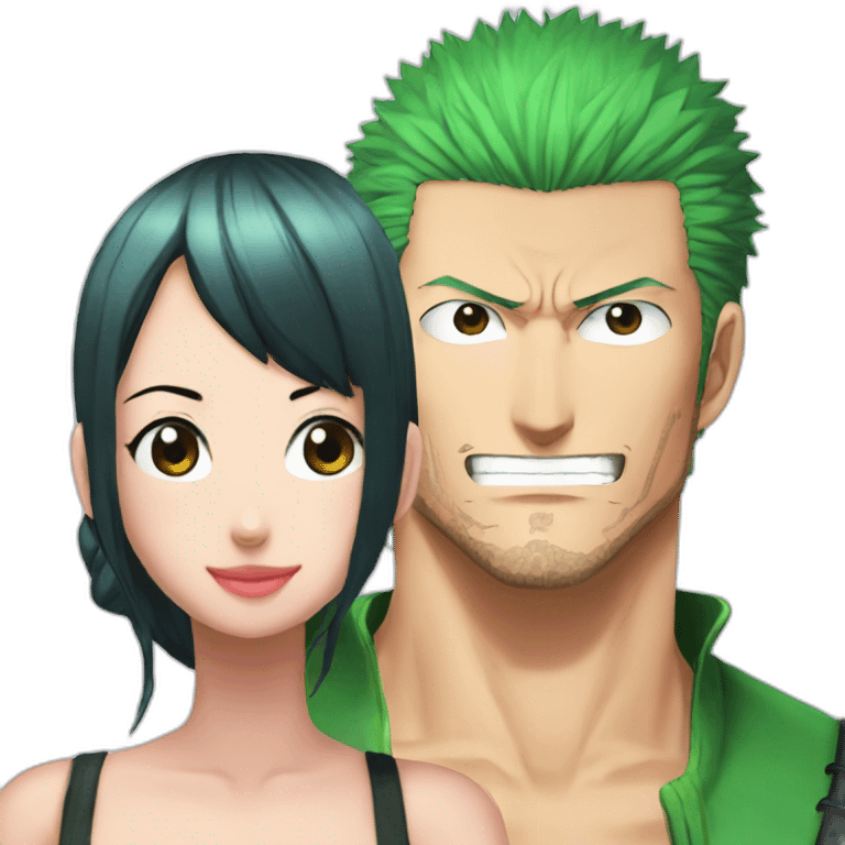 Nico Robin and zoro One piece emoji