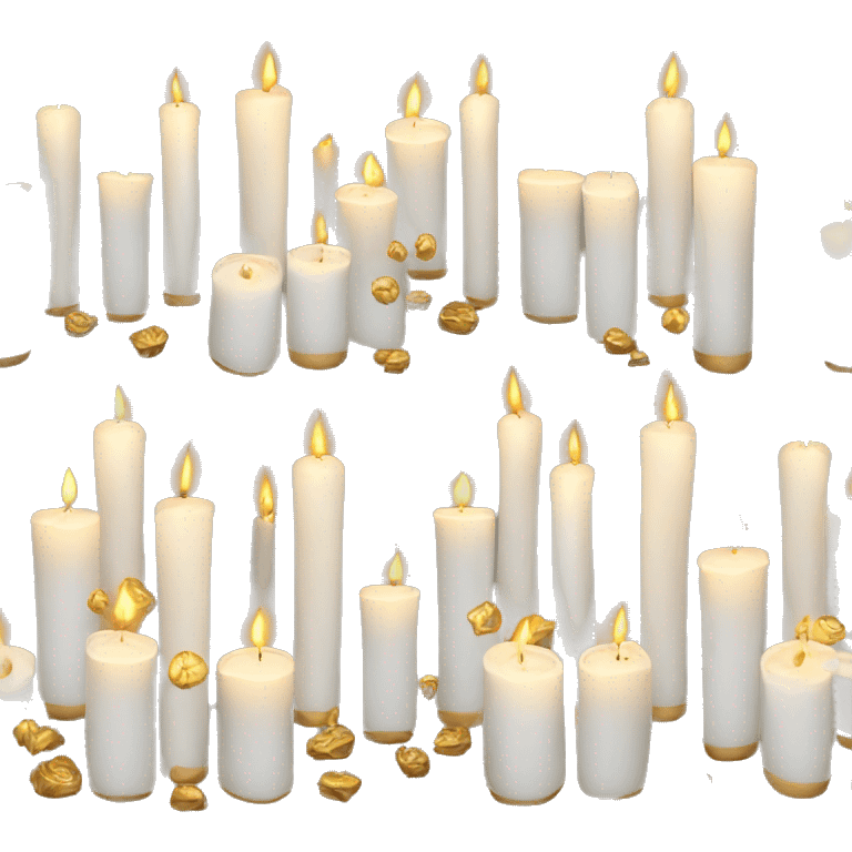 Withe and gold Candle aesthetic emoji